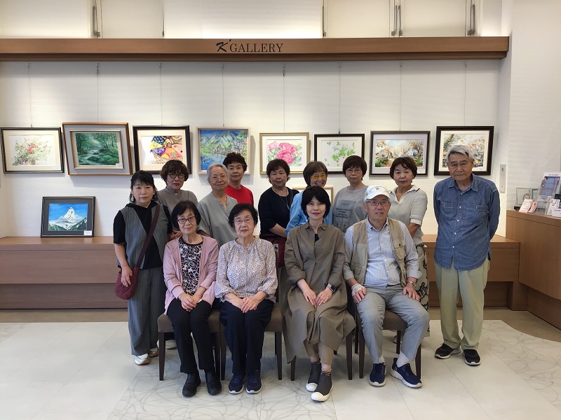 『かんたん水彩画教室展』、開催中