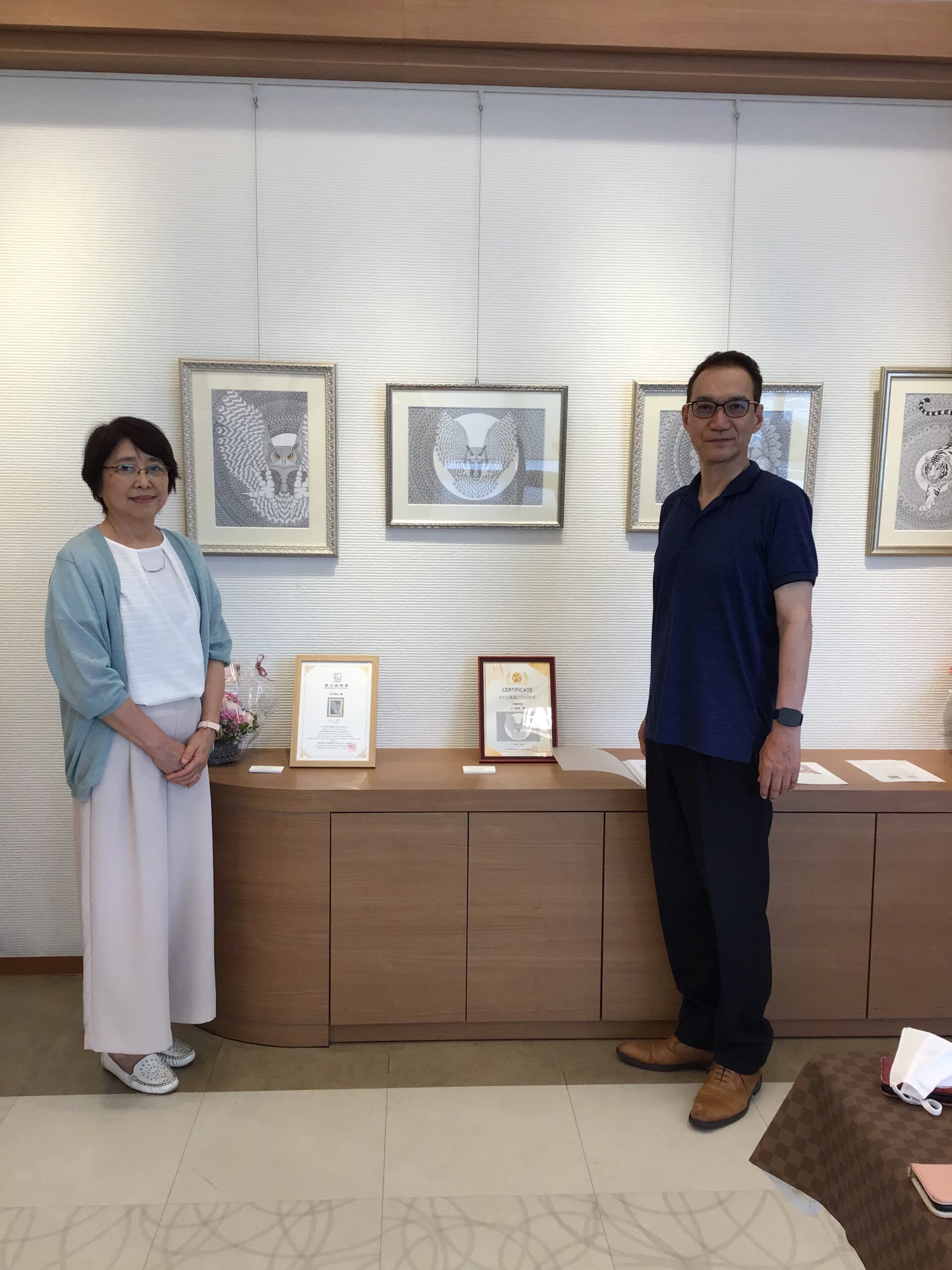 【山川真史　個人展覧会　ニューヨーク公募展を振り返って】開催中